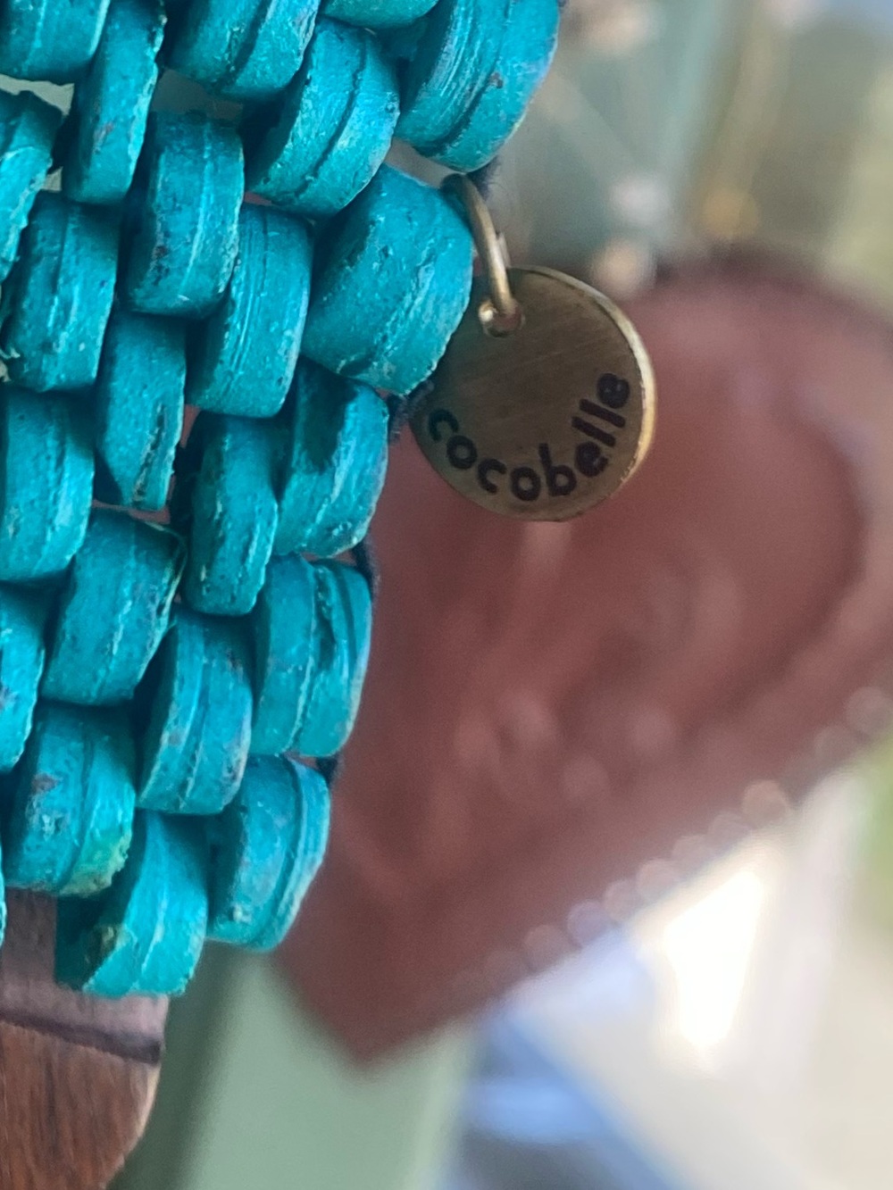 Anthropologie X Cocobelle Beaded Stretch Belt with Wooden Buckle - Picture 4 of 6